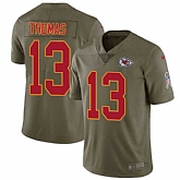 Nike Chiefs 13 De'Anthony Thomas Olive Salute To Service Limited Jersey Dzhi,baseball caps,new era cap wholesale,wholesale hats